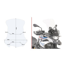 Givi F750 GS Вітрове Скло Прозоре 54,5x49 см для BMW 2018