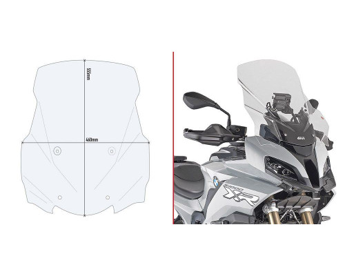 Givi скло Прозора Вітрове Скло 55,5x46 см BMW S 1000 XR 2020-2021