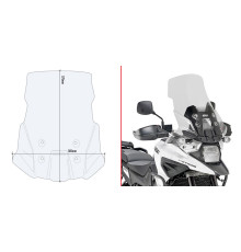 Givi, скло, вітрове скло, прозоре, 57,5 x 50,5 см, Suzuki V-Strom 1050 (2020)