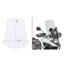 Givi, скло, вітрове скло, прозоре, 57,5 x 50,5 см, Suzuki V-Strom 1050 (2020)