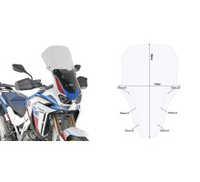 Givi скло, прозора, для HONDA CRF1100L Africa Twin Adventure Sports, 58,5 x 41,5 см, 2020, прозора