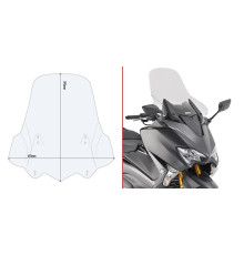 Givi скло прозора для YAMAHA T-Max 530 (2017), 59,5 x 61 см, прозорий