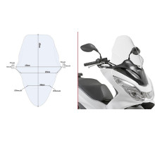 Givi PCX 125-150 Вітрове скло Прозоре 63x43,5 см 2014-2016