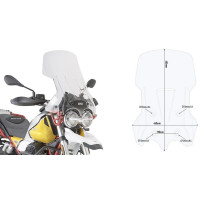Givi V85 TT Вітрове скло Прозоре 68,5x46 см 2019