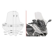 Givi AK 550 Вітрове скло Прозоре для Kymco 2017