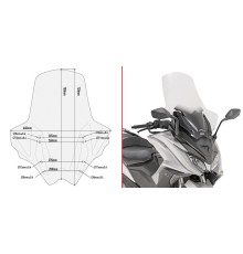 Givi AK 550 Вітрове скло Прозоре для Kymco 2017