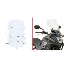 Givi CB500X Вітрове скло Прозоре 49x35 см HONDA 2013-2016
