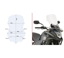 Givi CB500X Вітрове скло Прозоре 49x35 см HONDA 2013-2016