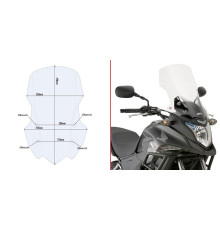 Givi CB500X Вітрове скло Прозоре 49x35 см HONDA 2013-2016