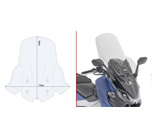 Givi скло прозора для скутера Sym Maxsym TL 500 (2020), 73 x 71,5 см, прозорий