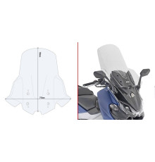 Givi скло прозора для скутера Sym Maxsym TL 500 (2020), 73 x 71,5 см, прозорий