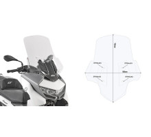 Givi скло прозора для мотоцикла, 76,5 x 58 см, BMW C 400 GT (2019), прозорий