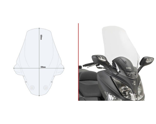 Givi Joymax 300i Вітрове скло Прозоре 82x59 см 2012-2016