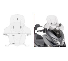 Givi Airflow Вітрове Скло Регульоване для Suzuki Burgman 400 2017 Прозоре