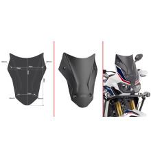 Givi CRF 1000L Africa Twin Вітрове скло спортивне 40x31 см чорне
