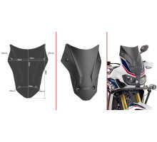 Givi CRF 1000L Africa Twin Вітрове скло спортивне 40x31 см чорне