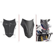 Givi CRF 1000L Africa Twin Вітрове скло спортивне 40x31 см чорне