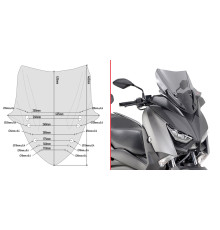 Givi X-Max 300 Вітрове скло Димчасте 43,5x43,5 см 2017