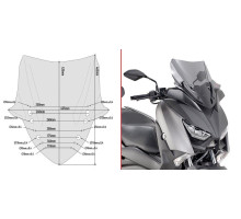 Givi X-Max 300 Вітрове скло Димчасте 43,5x43,5 см 2017