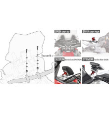Givi Smart Bar Монтажний Набір для Мотоциклів Aprilia/BMW/KTM/Triumph Чорний