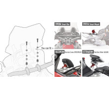 Givi Smart Bar Монтажний Набір для BMW/Ducati/HONDA Чорний