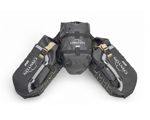Givi Canyon система кріплення для мотоцикла модульна дві бічні сумки 2x16л центральна сумка 12л чорний