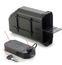 Kappa KS250 частина інструментальної скриньки (кришка+замок+2 ключі) чорний