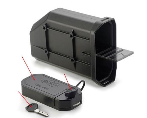 Kappa KS250 частина інструментальної скриньки (кришка+замок+2 ключі) чорний