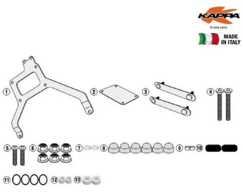 Kappa KS250 кріплення для ящика інструментів до стійки KLR1144 чорний
