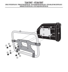 Kappa KS250 кріплення для ящика інструментів сумісне з стійками KLO6415MK, KLO6415CAM, KLO1201MK, KLO1201CAM чорний