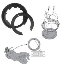 Kappa Tanklock Кріплення для Ducati Multistrada 1200 10-11, BMW K 1200R, 1200RS, R1250GS Чорний