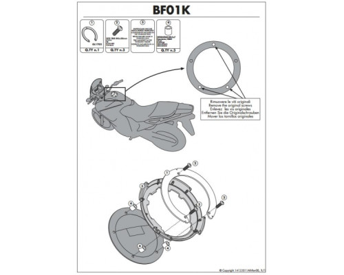 Kappa Tanklock кріплення для бака Suzuki чорний