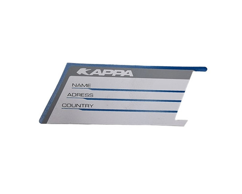 Kappa K53N Адресна Табличка для Кофра Чорний