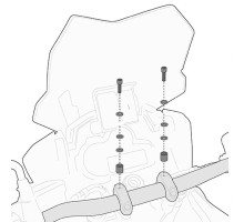 Kappa Smart Bar Монтажний Набір для HONDA/YAMAHA/Ducati/BMW/Triumph Чорний