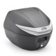 Kappa K3000N центральний кофр Monolock 30л з монтажною пластиною чорний