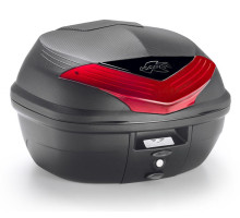 Kappa K355N2 центральний кофр 35л Monolock червоні відбивачі з пластиною чорний