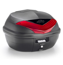 Kappa K355N2 центральний кофр 35л Monolock червоні відбивачі з пластиною чорний