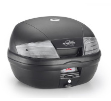 Kappa K35NT2 центральний кофр Monolock 35л з білими відбивачами (включає пластину) чорний