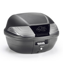 Kappa K400NT центральний кофр Monolock 40л з білими відбивачами (включає пластину) чорний