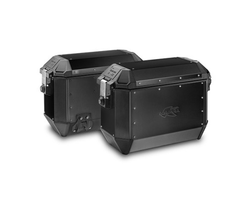 Kappa K'Mission Бокові Кофри Алюмінієві Monokey 36L Чорні (Пара) + Додатковий Замок
