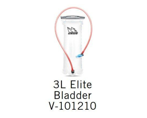 Uswe Elite резервуар для гідратації з трубкою і клапаном 3 л прозорий