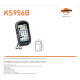 Kappa, торба на GPS/смартфон, сумісність iPhone 6/6s/7/8 Samsung Galaxy Nokia/Microsoft Sony Xperia Z, кріплення на кермо і дзеркало, чорний