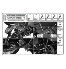 Kappa, Стелаж для центрального кофра, Kawasaki KLR 650, 2007-2015, чорний