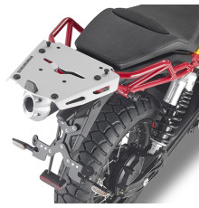 Kappa V85 TT Стійка для центрального кофра Алюмінієва Monokey 2019 Срібляста