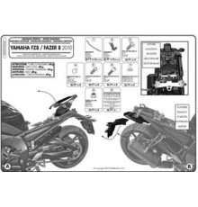 Kappa, Стелаж для центрального кофра, YAMAHA FZ8/Fazer 8 800 (2010-2015), чорний