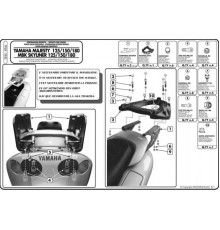 Kappa, Стелаж для центрального кофра, YAMAHA MajesЗАДНІ125/150/180 (01-11), чорний