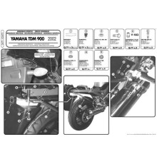 Kappa, Стелаж для центрального кофра, YAMAHA TDM 900, без плити, чорний