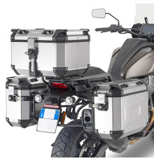 Kappa, Стелаж Бічні футляри Monokey Cam Side, для Harley-Davidson Pan America 1250 (21), під KFR K'Force Alu, Чорний