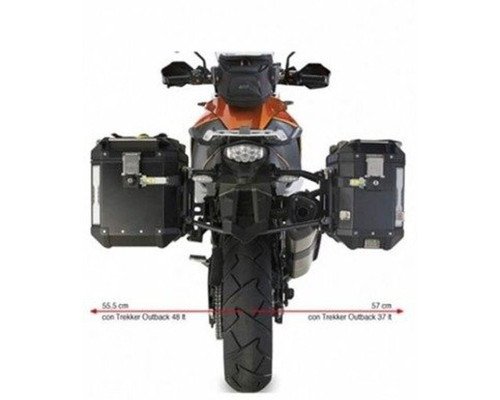 Kappa Стелаж Бічні футляри Monokey Cam Side KTM 1190 Adventure/R (13-16) 1050 Adventure/1290 Super Adventure (15-16) 1090 Adventure/1290 Super Adventure R/S (17-19) T (17) під Куфри KFR K'Force Alu Чорний