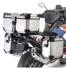 Kappa, Стелаж Бічні футляри Monokey Cam Side, Кріплення для Бокових Кофрів, KTM 1290 Super Adventure R 21, Алюміній, Чорний
